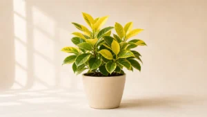 Golden Leaves Ficus in a pot