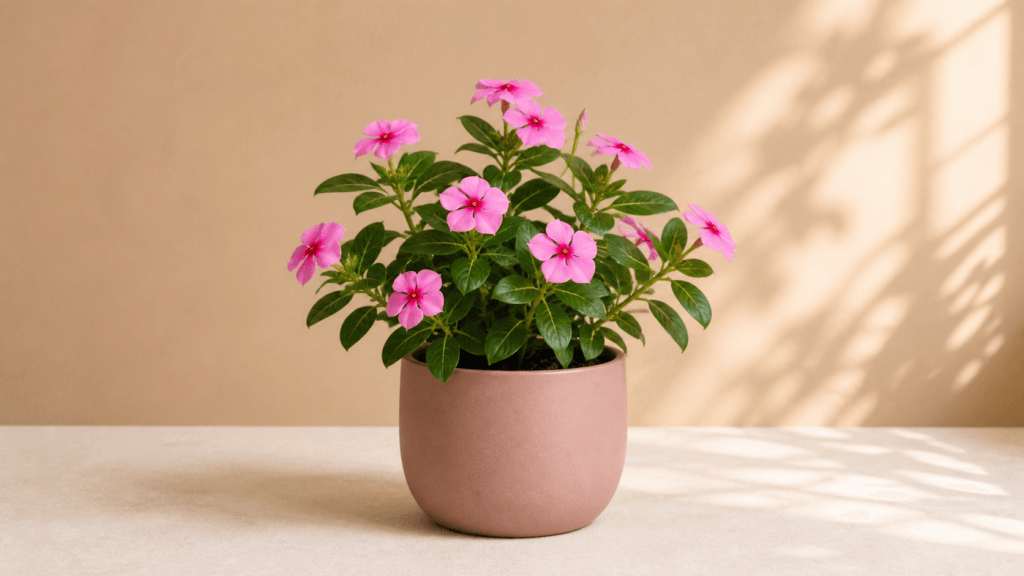 Madagascar Periwinkle houseplant
