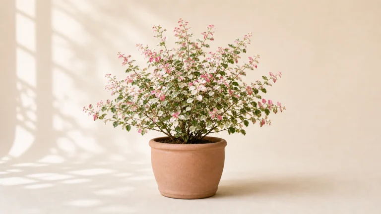 Spiral Snowbush in a pot