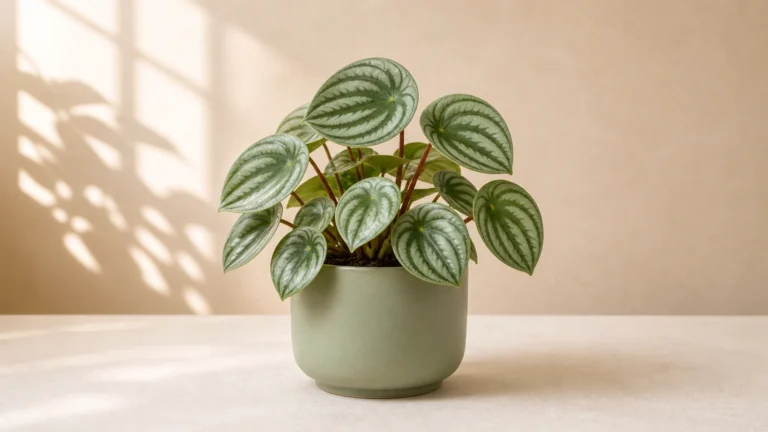 Watermelon Peperomia in a pot