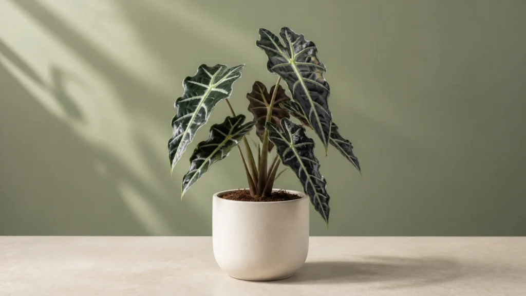 Alocasia Polly in a pot