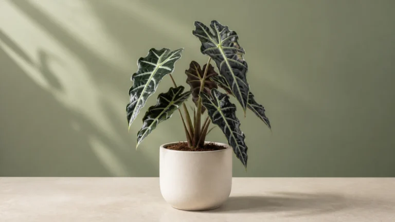 Alocasia Polly in a pot