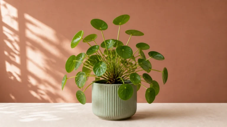 Chinese Money Plant in a pot