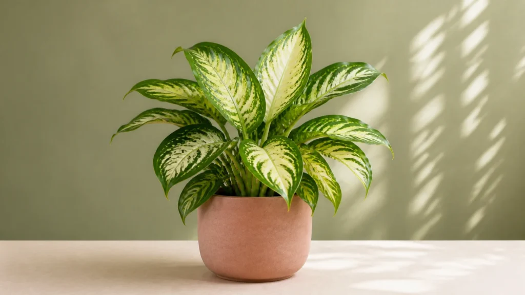 Dieffenbachia in a pot