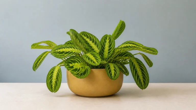 Lemon Lime Maranta in a pot