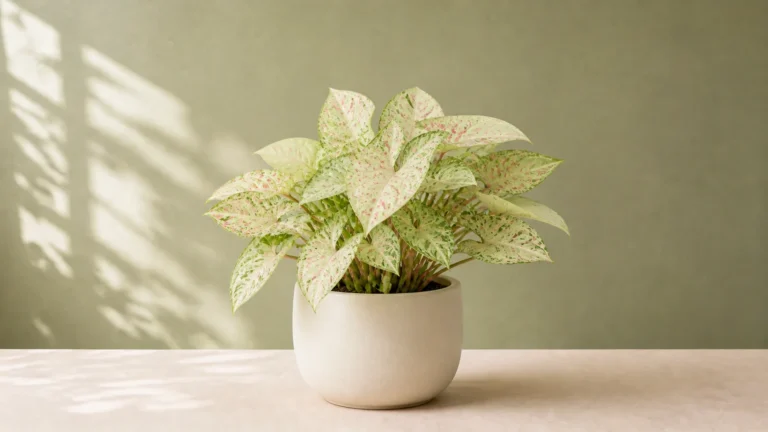 Syngonium ‘Milk Confetti’ in a pot