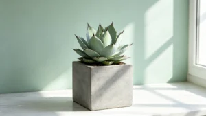 Agave potatorum in a pot