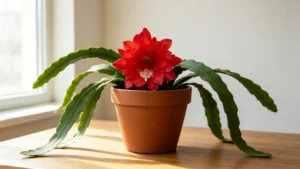 Red Orchid Cactus in a pot