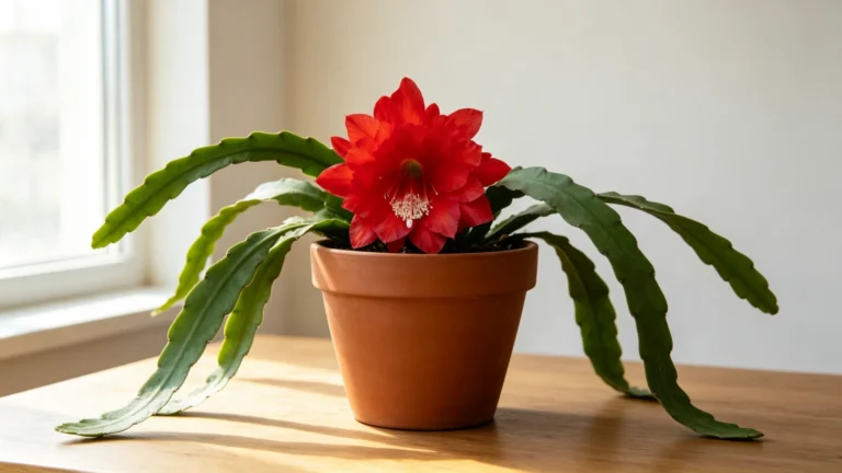 Red Orchid Cactus in a pot